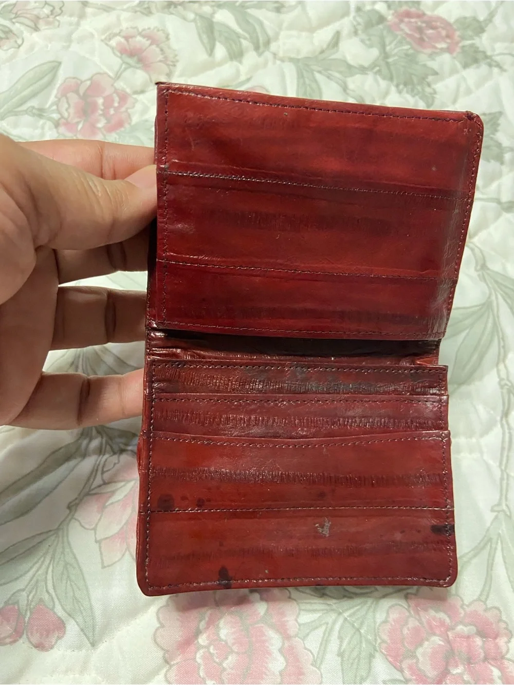 OxBlood TriFold ELL SKIN Wallet